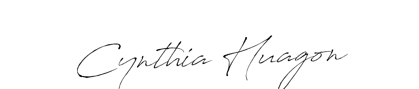 You should practise on your own different ways (Antro_Vectra) to write your name (Cynthia Huagon) in signature. don't let someone else do it for you. Cynthia Huagon signature style 6 images and pictures png