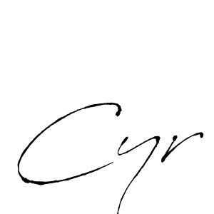Use a signature maker to create a handwritten signature online. With this signature software, you can design (Antro_Vectra) your own signature for name Cyr. Cyr signature style 6 images and pictures png