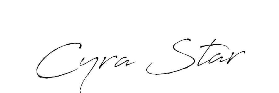 Use a signature maker to create a handwritten signature online. With this signature software, you can design (Antro_Vectra) your own signature for name Cyra Star. Cyra Star signature style 6 images and pictures png