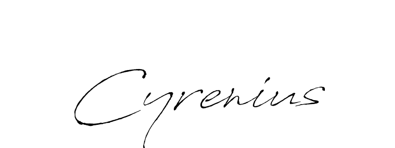 Create a beautiful signature design for name Cyrenius. With this signature (Antro_Vectra) fonts, you can make a handwritten signature for free. Cyrenius signature style 6 images and pictures png