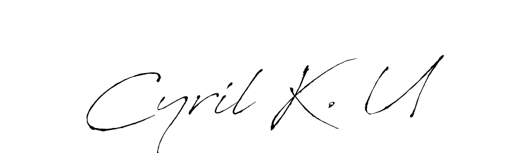 Design your own signature with our free online signature maker. With this signature software, you can create a handwritten (Antro_Vectra) signature for name Cyril K. U. Cyril K. U signature style 6 images and pictures png