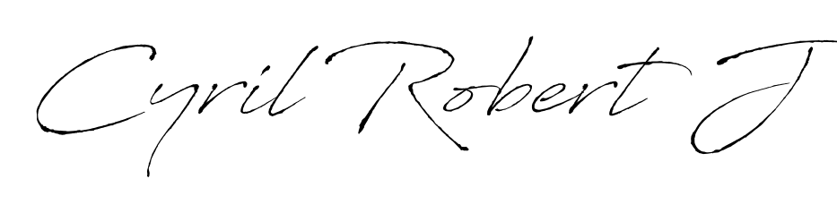 A modern signature idea for name Cyril Robert J using Antro_Vectra font. Clean strokes and elegant curves make it stand out instantly. Cyril Robert J signature style 6 images and pictures png
