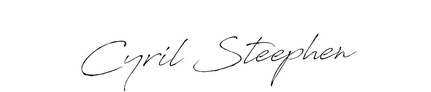 Make a beautiful signature design for name Cyril Steephen. With this signature (Antro_Vectra) style, you can create a handwritten signature for free. Cyril Steephen signature style 6 images and pictures png