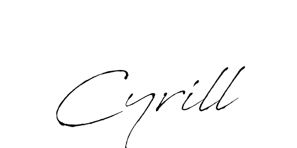 Use a signature maker to create a handwritten signature online. With this signature software, you can design (Antro_Vectra) your own signature for name Cyrill. Cyrill signature style 6 images and pictures png