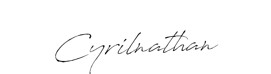 Make a beautiful signature design for name Cyrilnathan. With this signature (Antro_Vectra) style, you can create a handwritten signature for free. Cyrilnathan signature style 6 images and pictures png