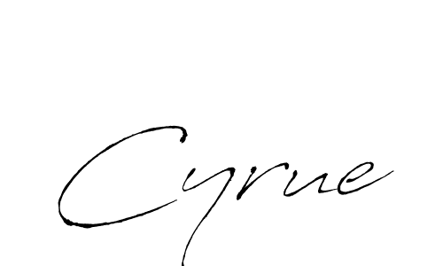 Cyrue stylish signature style. Best Handwritten Sign (Antro_Vectra) for my name. Handwritten Signature Collection Ideas for my name Cyrue. Cyrue signature style 6 images and pictures png