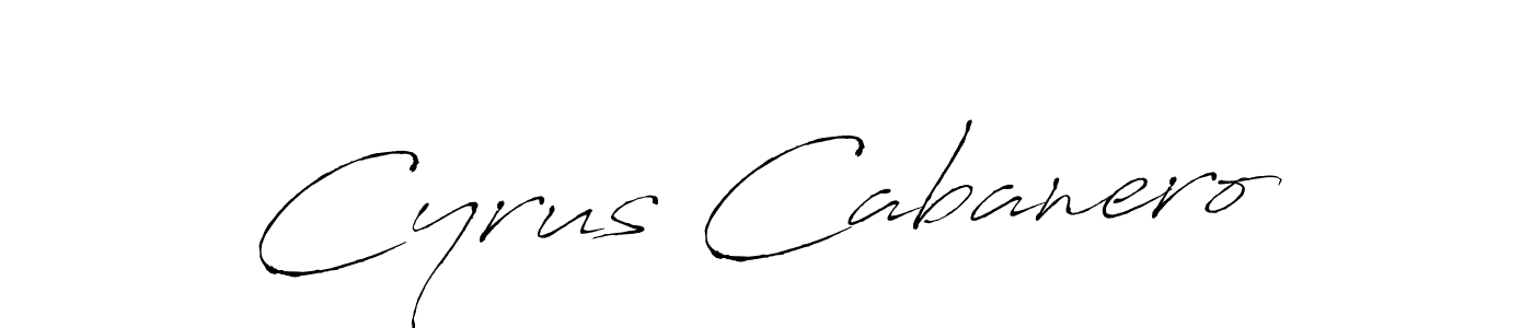 Create a beautiful signature design for name Cyrus Cabanero. With this signature (Antro_Vectra) fonts, you can make a handwritten signature for free. Cyrus Cabanero signature style 6 images and pictures png