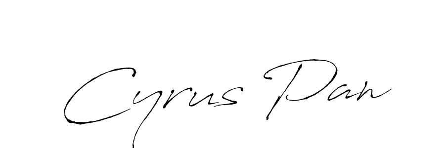 Cyrus Pan stylish signature style. Best Handwritten Sign (Antro_Vectra) for my name. Handwritten Signature Collection Ideas for my name Cyrus Pan. Cyrus Pan signature style 6 images and pictures png