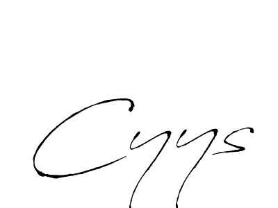 How to make Cyys signature? Antro_Vectra is a professional autograph style. Create handwritten signature for Cyys name. Cyys signature style 6 images and pictures png