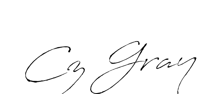 Cz Gray stylish signature style. Best Handwritten Sign (Antro_Vectra) for my name. Handwritten Signature Collection Ideas for my name Cz Gray. Cz Gray signature style 6 images and pictures png