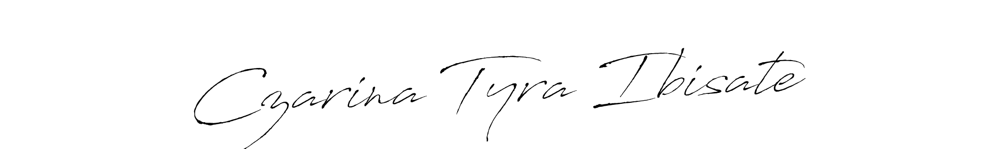 Design your own signature with our free online signature maker. With this signature software, you can create a handwritten (Antro_Vectra) signature for name Czarina Tyra Ibisate. Czarina Tyra Ibisate signature style 6 images and pictures png