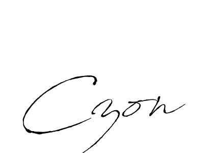 Design your own signature with our free online signature maker. With this signature software, you can create a handwritten (Antro_Vectra) signature for name Czon. Czon signature style 6 images and pictures png