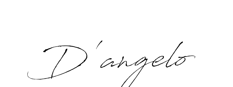 Design your own signature with our free online signature maker. With this signature software, you can create a handwritten (Antro_Vectra) signature for name D'angelo. D'angelo signature style 6 images and pictures png