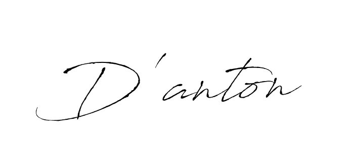 How to make D'anton signature? Antro_Vectra is a professional autograph style. Create handwritten signature for D'anton name. D'anton signature style 6 images and pictures png
