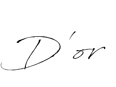 if you are searching for the best signature style for your name D'or. so please give up your signature search. here we have designed multiple signature styles  using Antro_Vectra. D'or signature style 6 images and pictures png