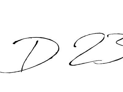 How to make D 23 name signature. Use Antro_Vectra style for creating short signs online. This is the latest handwritten sign. D 23 signature style 6 images and pictures png