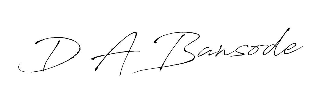 Also we have D A Bansode name is the best signature style. Create professional handwritten signature collection using Antro_Vectra autograph style. D A Bansode signature style 6 images and pictures png