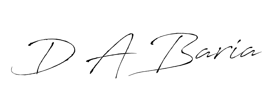 Antro_Vectra is a professional signature style that is perfect for those who want to add a touch of class to their signature. It is also a great choice for those who want to make their signature more unique. Get D A Baria name to fancy signature for free. D A Baria signature style 6 images and pictures png