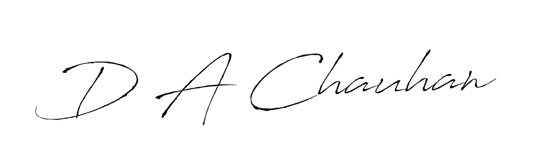 Also You can easily find your signature by using the search form. We will create D A Chauhan name handwritten signature images for you free of cost using Antro_Vectra sign style. D A Chauhan signature style 6 images and pictures png