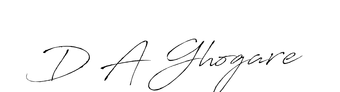 if you are searching for the best signature style for your name D A Ghogare. so please give up your signature search. here we have designed multiple signature styles  using Antro_Vectra. D A Ghogare signature style 6 images and pictures png