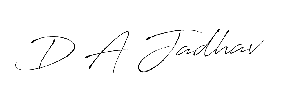 Make a beautiful signature design for name D A Jadhav. With this signature (Antro_Vectra) style, you can create a handwritten signature for free. D A Jadhav signature style 6 images and pictures png