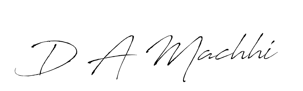 Also You can easily find your signature by using the search form. We will create D A Machhi name handwritten signature images for you free of cost using Antro_Vectra sign style. D A Machhi signature style 6 images and pictures png