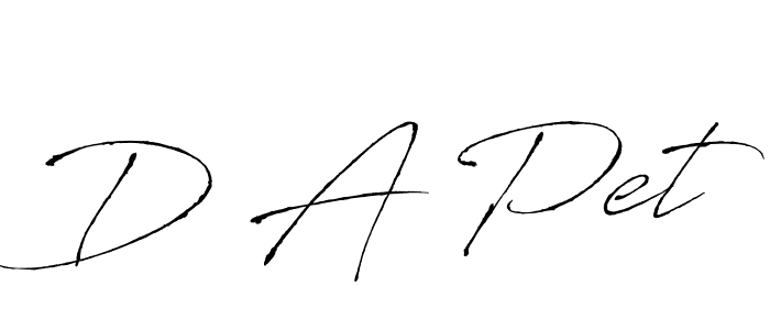 D A Pet stylish signature style. Best Handwritten Sign (Antro_Vectra) for my name. Handwritten Signature Collection Ideas for my name D A Pet. D A Pet signature style 6 images and pictures png