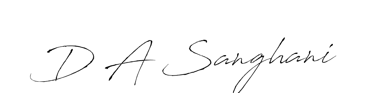 Use a signature maker to create a handwritten signature online. With this signature software, you can design (Antro_Vectra) your own signature for name D A Sanghani. D A Sanghani signature style 6 images and pictures png