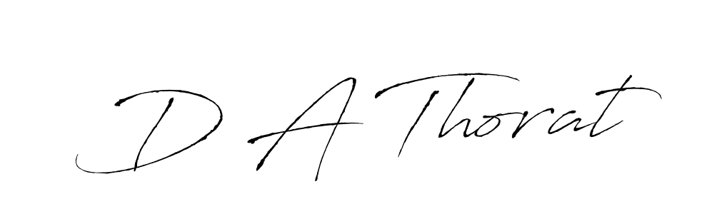 How to make D A Thorat name signature. Use Antro_Vectra style for creating short signs online. This is the latest handwritten sign. D A Thorat signature style 6 images and pictures png