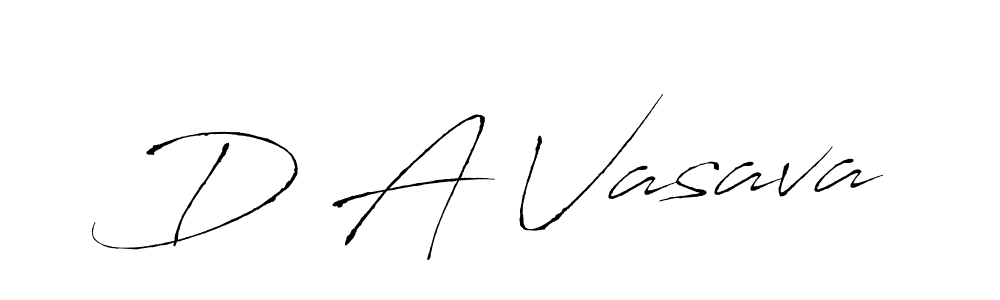 D A Vasava stylish signature style. Best Handwritten Sign (Antro_Vectra) for my name. Handwritten Signature Collection Ideas for my name D A Vasava. D A Vasava signature style 6 images and pictures png