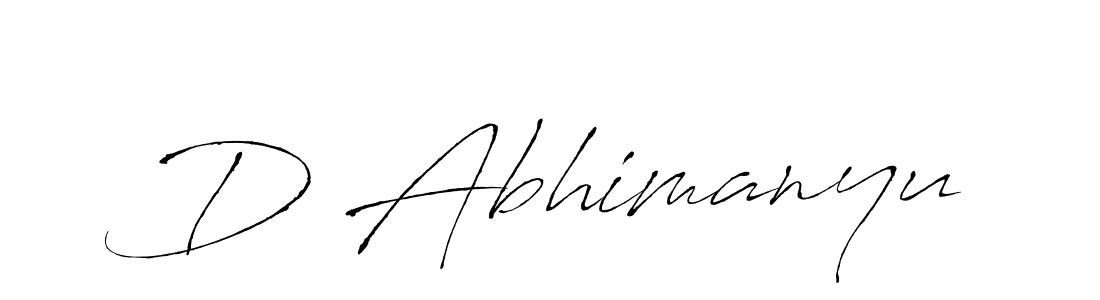 Also You can easily find your signature by using the search form. We will create D Abhimanyu name handwritten signature images for you free of cost using Antro_Vectra sign style. D Abhimanyu signature style 6 images and pictures png