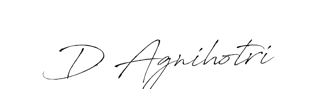 Antro_Vectra is a professional signature style that is perfect for those who want to add a touch of class to their signature. It is also a great choice for those who want to make their signature more unique. Get D Agnihotri name to fancy signature for free. D Agnihotri signature style 6 images and pictures png