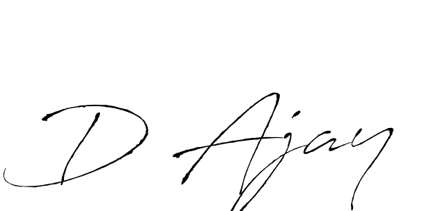 Antro_Vectra is a professional signature style that is perfect for those who want to add a touch of class to their signature. It is also a great choice for those who want to make their signature more unique. Get D Ajay name to fancy signature for free. D Ajay signature style 6 images and pictures png