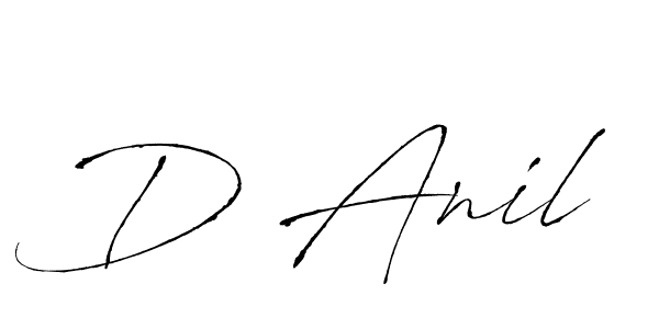 Make a beautiful signature design for name D Anil. With this signature (Antro_Vectra) style, you can create a handwritten signature for free. D Anil signature style 6 images and pictures png