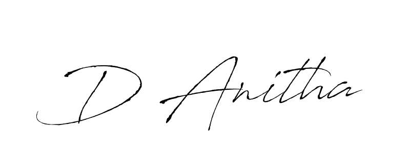 if you are searching for the best signature style for your name D Anitha. so please give up your signature search. here we have designed multiple signature styles  using Antro_Vectra. D Anitha signature style 6 images and pictures png