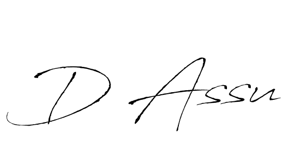 Create a beautiful signature design for name D Assu. With this signature (Antro_Vectra) fonts, you can make a handwritten signature for free. D Assu signature style 6 images and pictures png