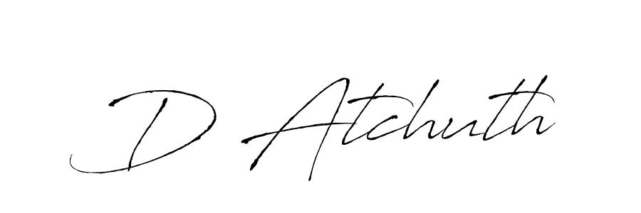 You can use this online signature creator to create a handwritten signature for the name D Atchuth. This is the best online autograph maker. D Atchuth signature style 6 images and pictures png