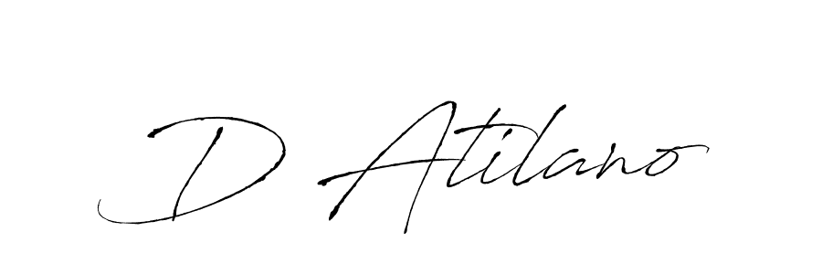 How to make D Atilano signature? Antro_Vectra is a professional autograph style. Create handwritten signature for D Atilano name. D Atilano signature style 6 images and pictures png
