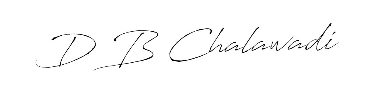 How to make D B Chalawadi name signature. Use Antro_Vectra style for creating short signs online. This is the latest handwritten sign. D B Chalawadi signature style 6 images and pictures png