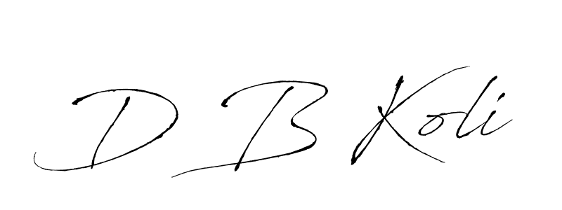 Also we have D B Koli name is the best signature style. Create professional handwritten signature collection using Antro_Vectra autograph style. D B Koli signature style 6 images and pictures png