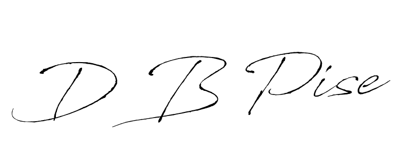 D B Pise stylish signature style. Best Handwritten Sign (Antro_Vectra) for my name. Handwritten Signature Collection Ideas for my name D B Pise. D B Pise signature style 6 images and pictures png