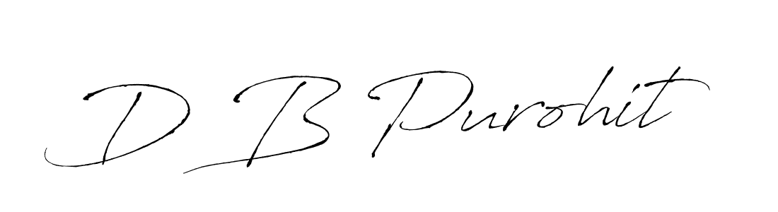Also we have D B Purohit name is the best signature style. Create professional handwritten signature collection using Antro_Vectra autograph style. D B Purohit signature style 6 images and pictures png