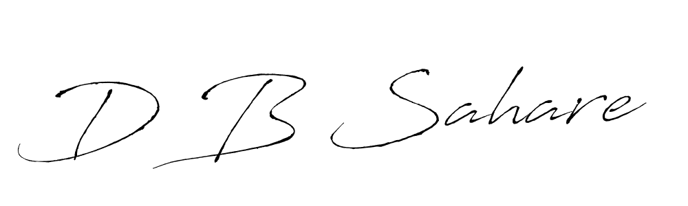 How to make D B Sahare signature? Antro_Vectra is a professional autograph style. Create handwritten signature for D B Sahare name. D B Sahare signature style 6 images and pictures png