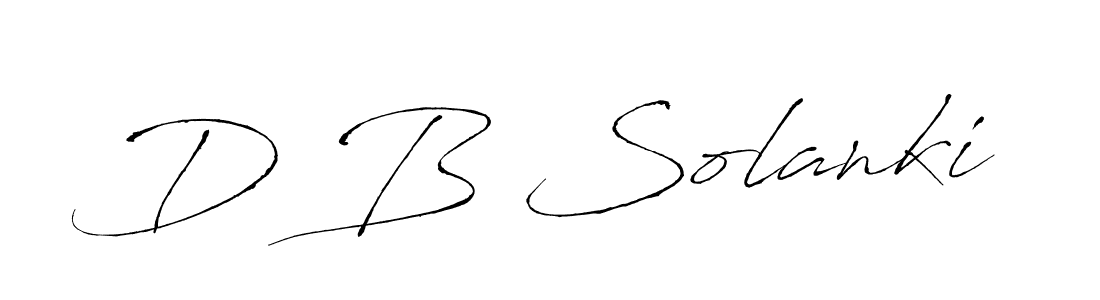 D B Solanki stylish signature style. Best Handwritten Sign (Antro_Vectra) for my name. Handwritten Signature Collection Ideas for my name D B Solanki. D B Solanki signature style 6 images and pictures png