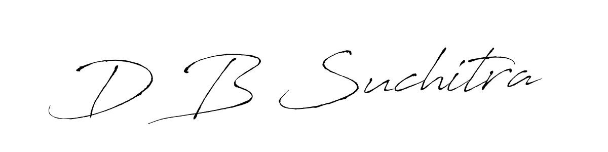 Also we have D B Suchitra name is the best signature style. Create professional handwritten signature collection using Antro_Vectra autograph style. D B Suchitra signature style 6 images and pictures png