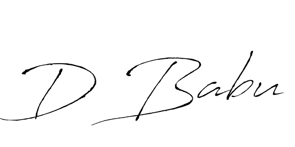 It looks lik you need a new signature style for name D Babu. Design unique handwritten (Antro_Vectra) signature with our free signature maker in just a few clicks. D Babu signature style 6 images and pictures png