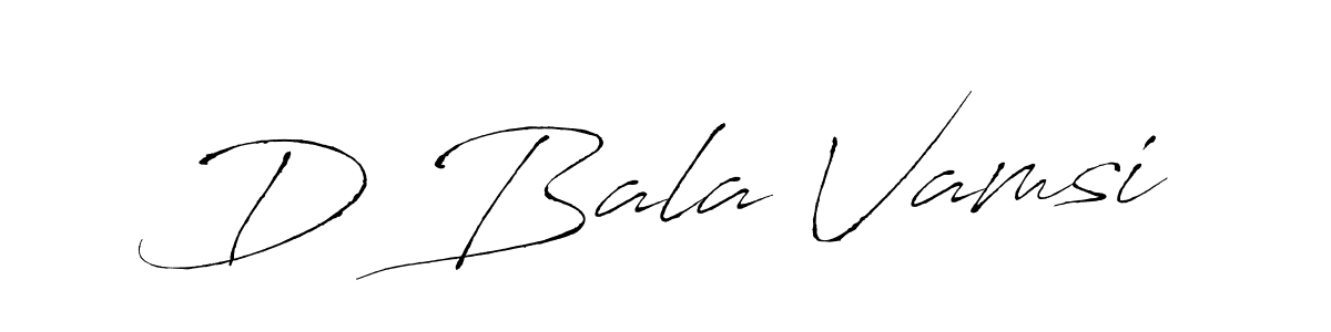 Create a beautiful signature design for name D Bala Vamsi. With this signature (Antro_Vectra) fonts, you can make a handwritten signature for free. D Bala Vamsi signature style 6 images and pictures png
