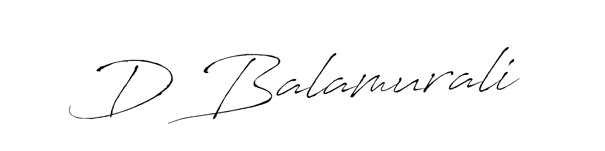 How to make D Balamurali name signature. Use Antro_Vectra style for creating short signs online. This is the latest handwritten sign. D Balamurali signature style 6 images and pictures png