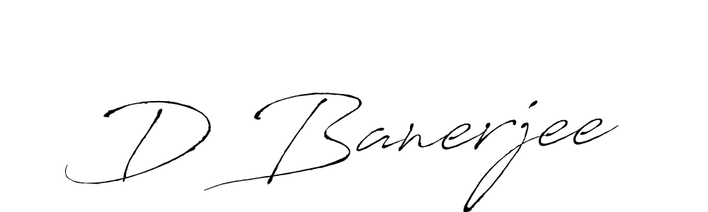 The best way (Antro_Vectra) to make a short signature is to pick only two or three words in your name. The name D Banerjee include a total of six letters. For converting this name. D Banerjee signature style 6 images and pictures png