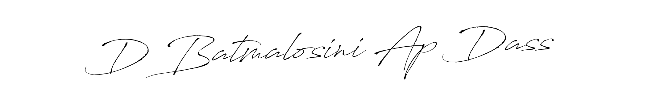 Design your own signature with our free online signature maker. With this signature software, you can create a handwritten (Antro_Vectra) signature for name D Batmalosini Ap Dass. D Batmalosini Ap Dass signature style 6 images and pictures png